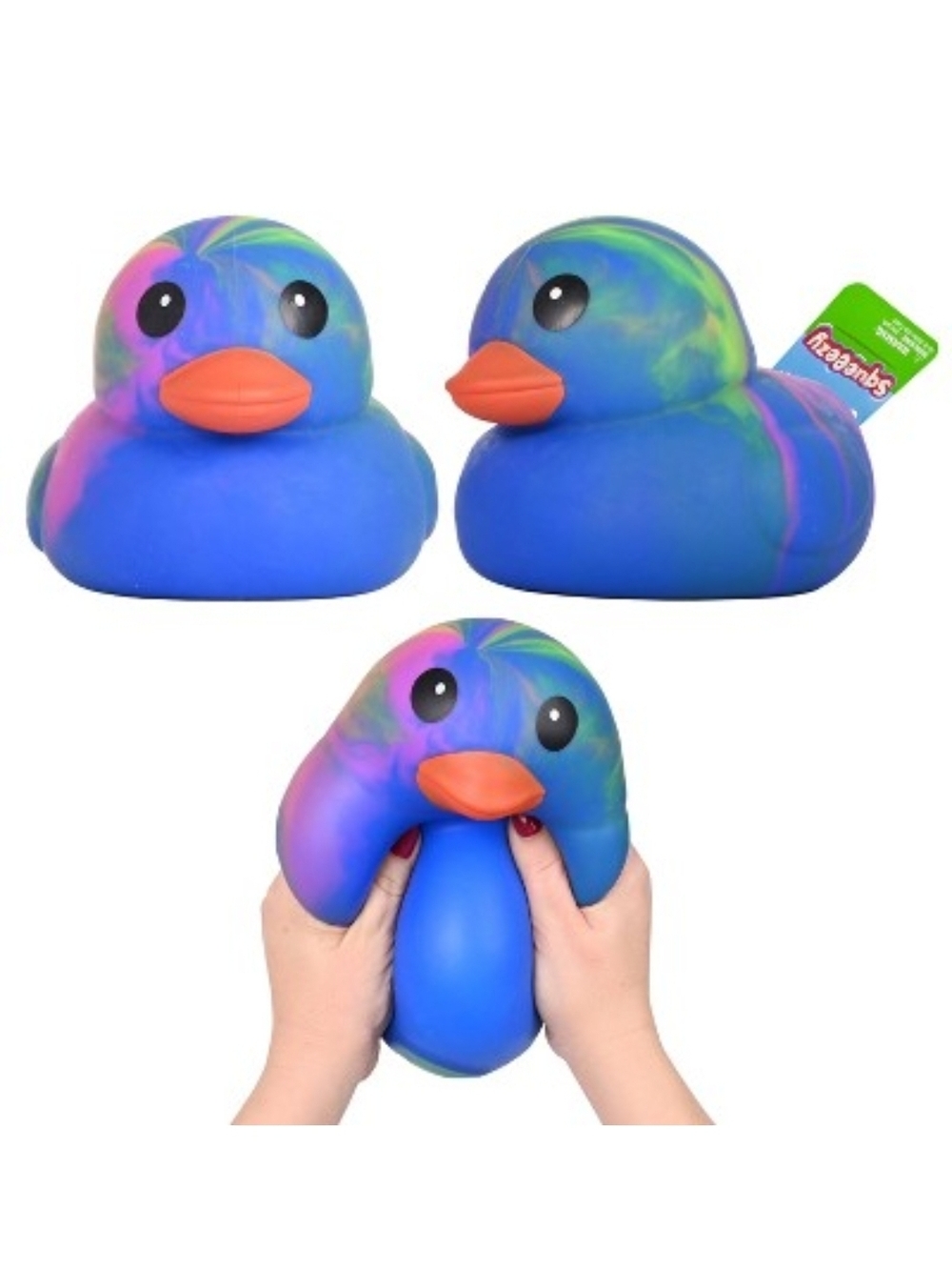 Squeeezy Duck Squishy Pink/green/blue